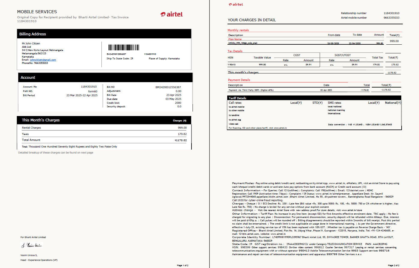  Minol USA business utility bill 